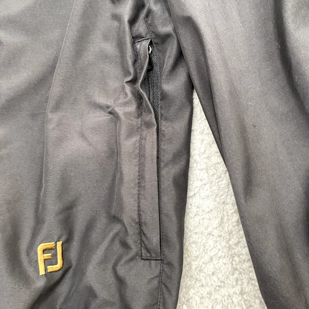 FootJoy FJ Jacket Mens XL Black Pullover Windbreaker Golf Golfer Performance - Picture 6 of 13
